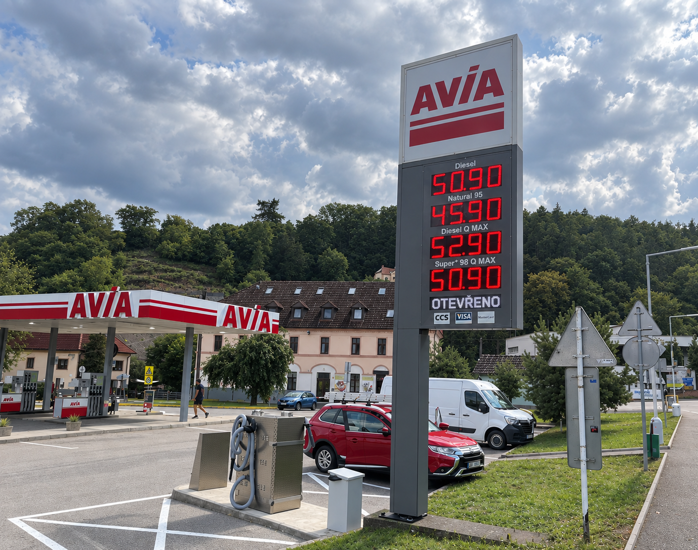 Renovace cenovkových totemů na čerpacích stanicích AVIA